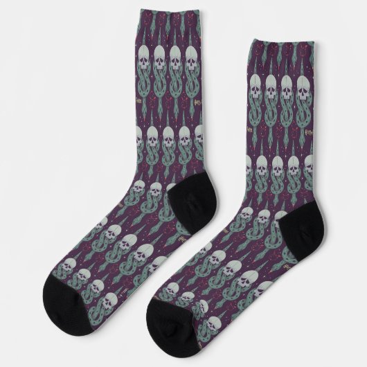 Dark Mark Geometric Icon Pattern Socken (Linkes Detail)