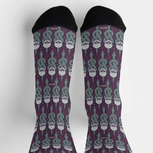 Dark Mark Geometric Icon Pattern Socken (Oben)