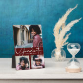 Dark Maroon Abschluss FotoCollage Fotoplatte (Seite)