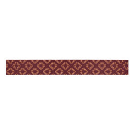 Dark Maroon Floral Nahtloses Muster Ripsband