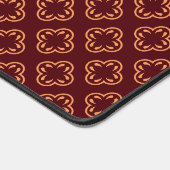 Dark Maroon Floral Nahtloses Muster Schreibtischunterlage (Ecke)