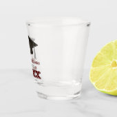 Dark Maroon Gray Herzlichen Glückwunsch Uni Gradua Schnapsglas (Rechts)