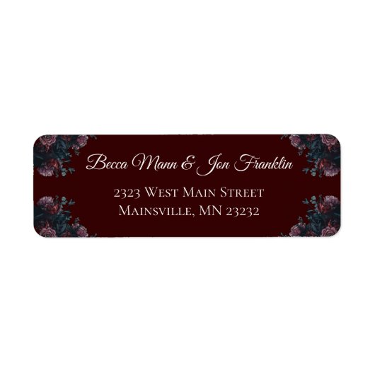 Dark Maroon Mauve Gothic Elegant Wedding (Vorne)