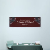 Dark Maroon Mauve Gothic Elegant Wedding Banner (Messeveranstaltung)