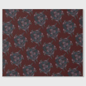 Dark Maroon Mauve Gothic Elegant Wedding Geschenkpapier (Flach)