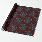 Dark Maroon Mauve Gothic Elegant Wedding Geschenkpapier (Ungerollt)