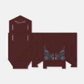 Dark Maroon Mauve Gothic Elegant Wedding Geschenkschachtel (Ungefaltet)