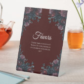 Dark Maroon Mauve Gothic Elegant Wedding Sockelschild (In Situ)