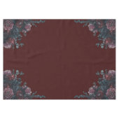 Dark Maroon Mauve Gothic Elegant Wedding Tischdecke (Vorderseite (Horizontal))