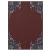 Dark Maroon Mauve Gothic Elegant Wedding Tischdecke (Vorderseite)