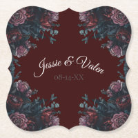 Dark Maroon Mauve Gothic Elegant Wedding