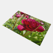 Dark Maroon Velvet-Bauern Fußmatte (Schrägansicht)