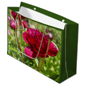 Dark Maroon Velvet-Bauern Große Geschenktüte (Vorderseite Schrägansicht)