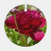 Dark Maroon Velvet-Bauern Ornament Aus Glas (Rückseite)