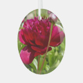 Dark Maroon Velvet-Bauern Ornament Aus Glas (Vorderseite links)