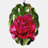 Dark Maroon Velvet-Bauern Ornament Karte (Links)