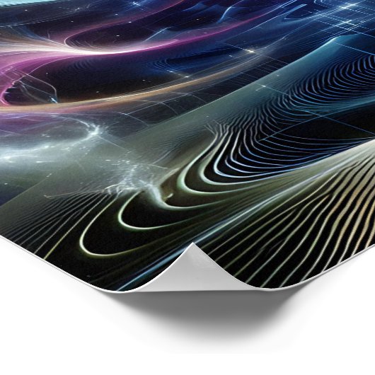 Dark Matter Glow SciFi Space Poster (Ecke)