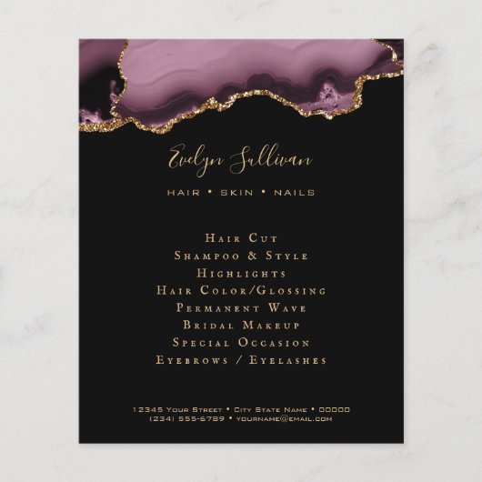 Dark mauve agate Flyer (Vorne)