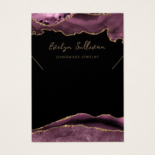 Dark-mauve-agate-Halskette (Vorderseite)