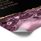 Dark Mauve Agate Preisliste Poster (Ecke)