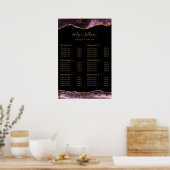 Dark Mauve Agate Preisliste Poster (Küche)