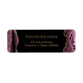 Dark-mauve-Agate-Rücksendetikett (Vorne)
