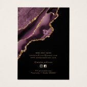 Dark mauve agate Schmuckkarte (Rückseite)