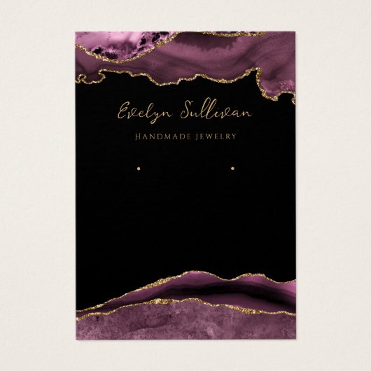 Dark mauve agate Schmuckkarte (Vorderseite)