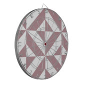 Dark Mauve Geometric Deko Cube Pattern Dartscheibe (Vorderseite Links)
