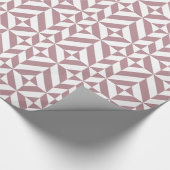 Dark Mauve Geometric Deko Cube Pattern Geschenkpapier (Ecke)