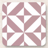 Dark Mauve Geometric Deko Cube Pattern Getränkeuntersetzer (Vorderseite)
