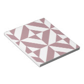 Dark Mauve Geometric Deko Cube Pattern Notizblock (angewinkelt)