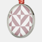 Dark Mauve Geometric Deko Cube Pattern Ornament Aus Metall (Links)