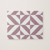 Dark Mauve Geometric Deko Cube Pattern Puzzle (Horizontal)