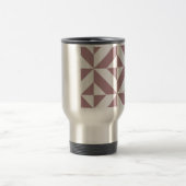 Dark Mauve Geometric Deko Cube Pattern Reisebecher (Mittel)