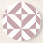 Dark Mauve Geometric Deko Cube Pattern Sandstein Untersetzer (Vorne)