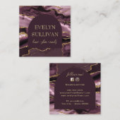 Dark-mauve-Visitenkarte Quadratische Visitenkarte (Vorne/Hinten)