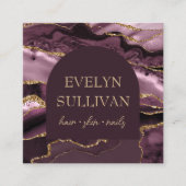 Dark-mauve-Visitenkarte Quadratische Visitenkarte (Vorderseite)