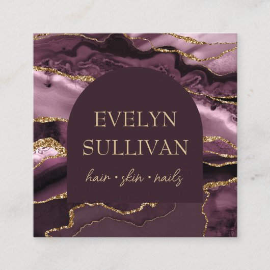 Dark-mauve-Visitenkarte Quadratische Visitenkarte (Vorderseite)