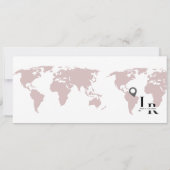 Dark Mauve Wedding Einladung Boarding Pass Ticket (Rückseite)