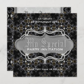 Dark Medieval Tribal Fusion Special Party lädt ein Einladung (Vorne/Hinten)