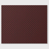Dark & Medium Red Polka Dot Wrapping Paper Geschenkpapier (Flach)