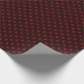 Dark & Medium Red Polka Dot Wrapping Paper Geschenkpapier (Ecke)