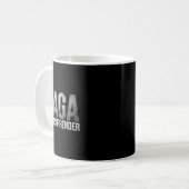 Dark Mega Trump 2024 Mega Never Surrender  Kaffeetasse (Vorderseite Links)