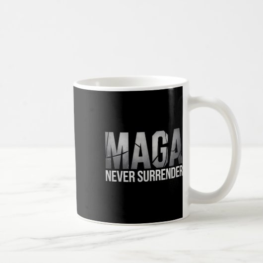 Dark Mega Trump 2024 Mega Never Surrender  Kaffeetasse (Rechts)