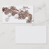 Dark Mehndi Business Card Visitenkarte (Vorne/Hinten)