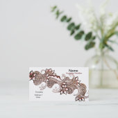 Dark Mehndi Business Card Visitenkarte (Stehend Vorderseite)
