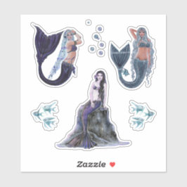 Dark Mermaid Art von Renee Lavoie Aufkleber