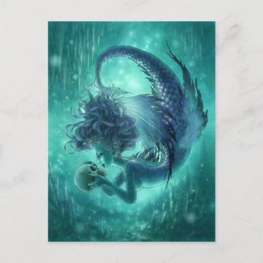 Dark Mermaid Postcard - Secret Kisses Postkarte (Vorderseite)