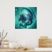 Dark Mermaid Print - Secret Kisses Poster (Küche)